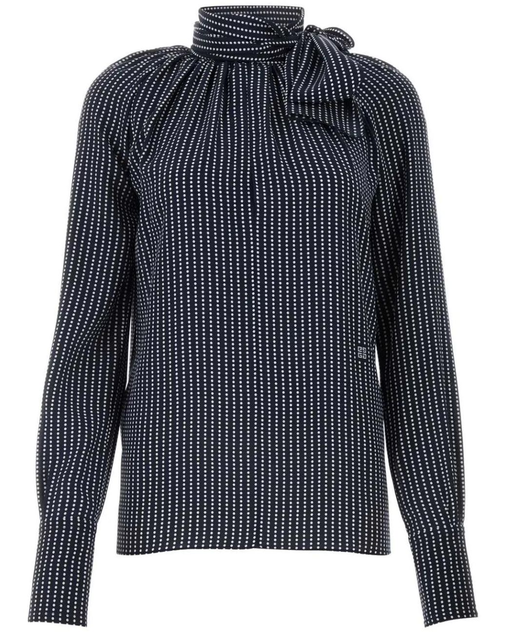 Givenchy Blue Shirt With Pots With Bow