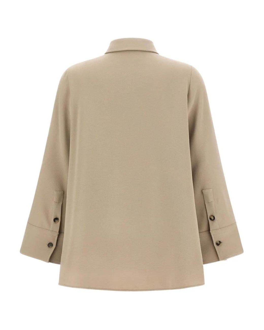 Alberto Biani Natural Concealed-Button Shirt