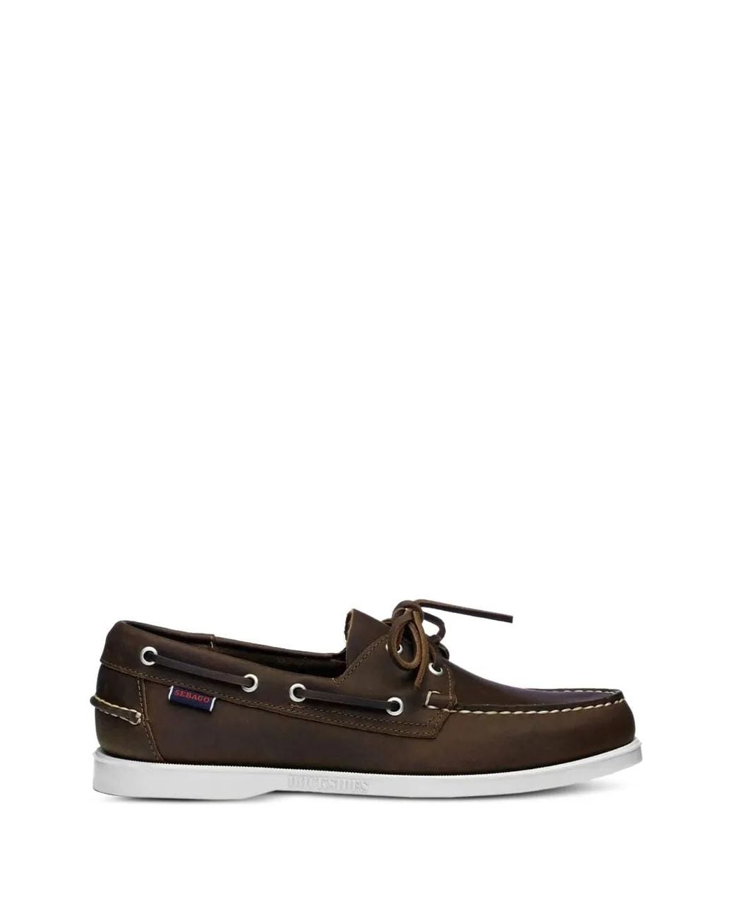 Sebago White Docksides Portland Boat Shoes for men