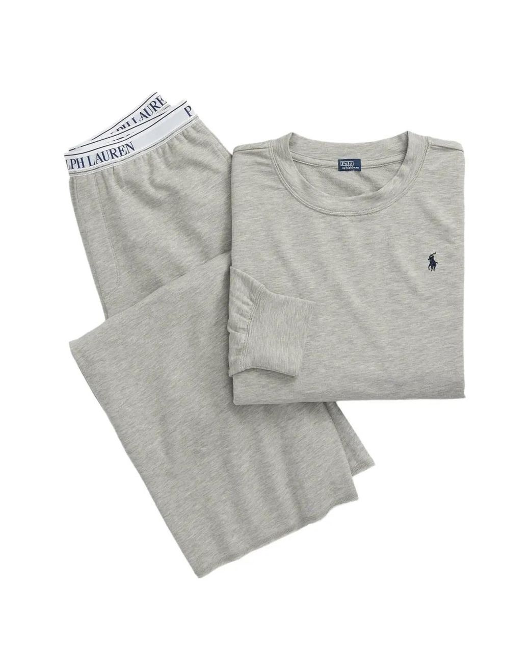 Polo Ralph Lauren Gray Polo Pony-Embroidered Pyjama
