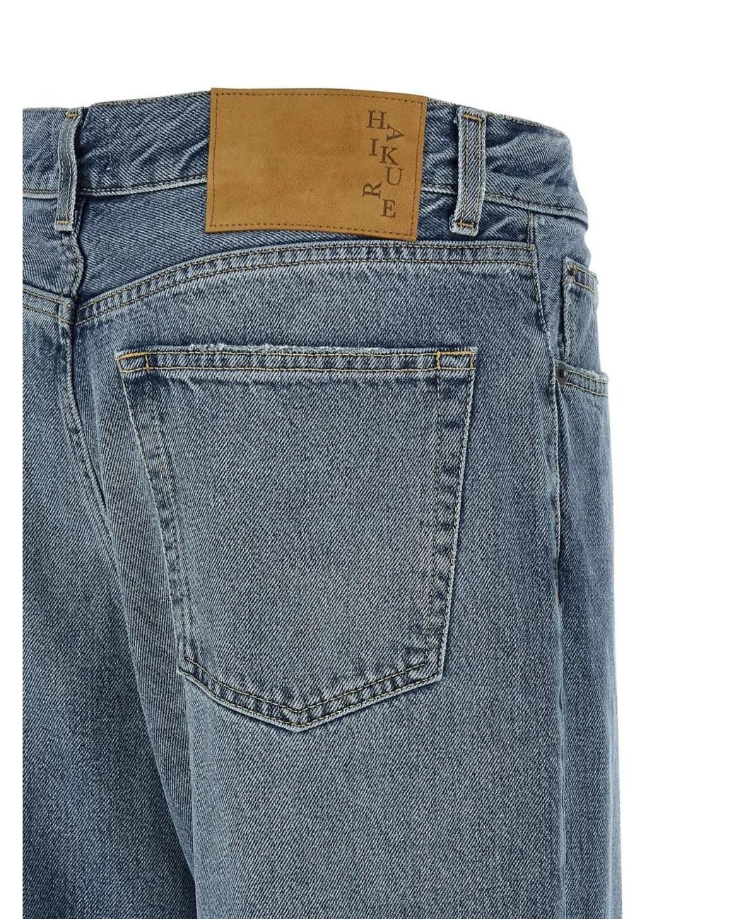 Haikure Blue Korea Nordic Five-Pockets Jeans