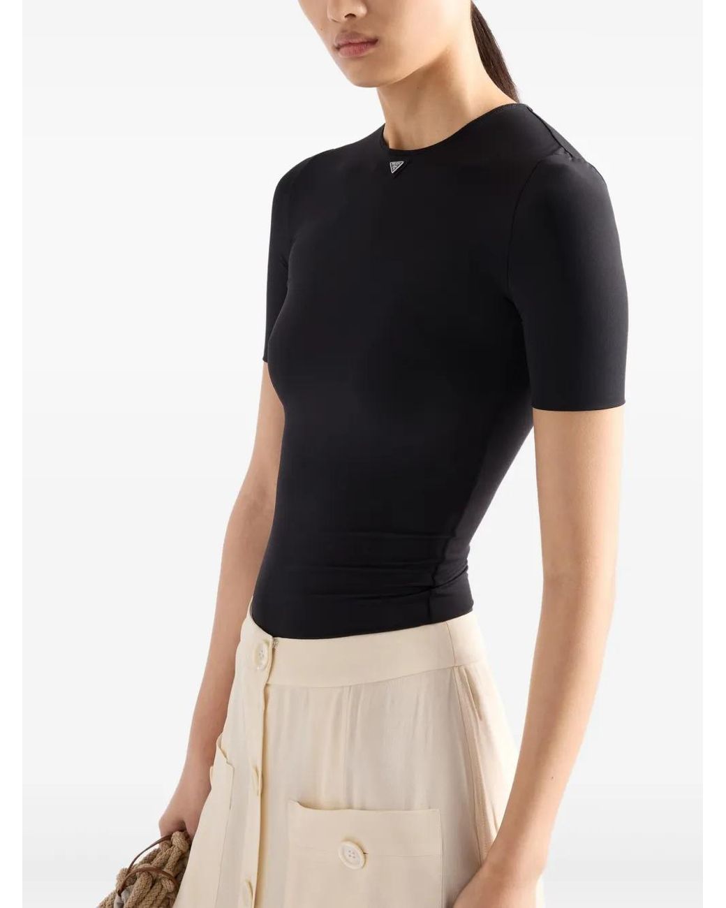 Camiseta de manga corta Prada de color Black