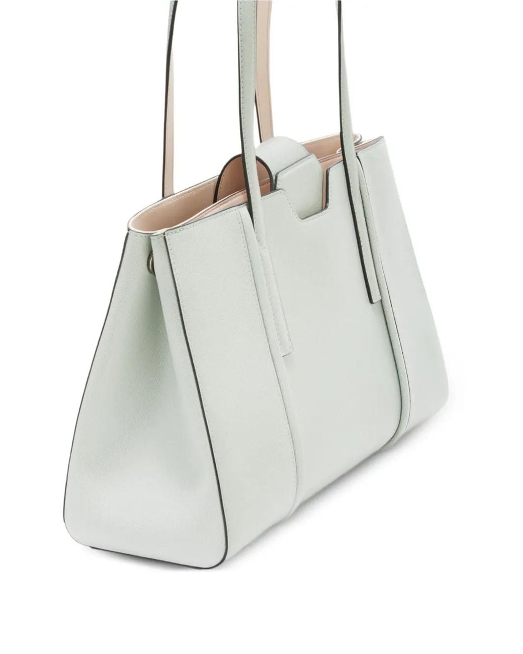 Furla White Riva Grainy-Leather Tote Bag