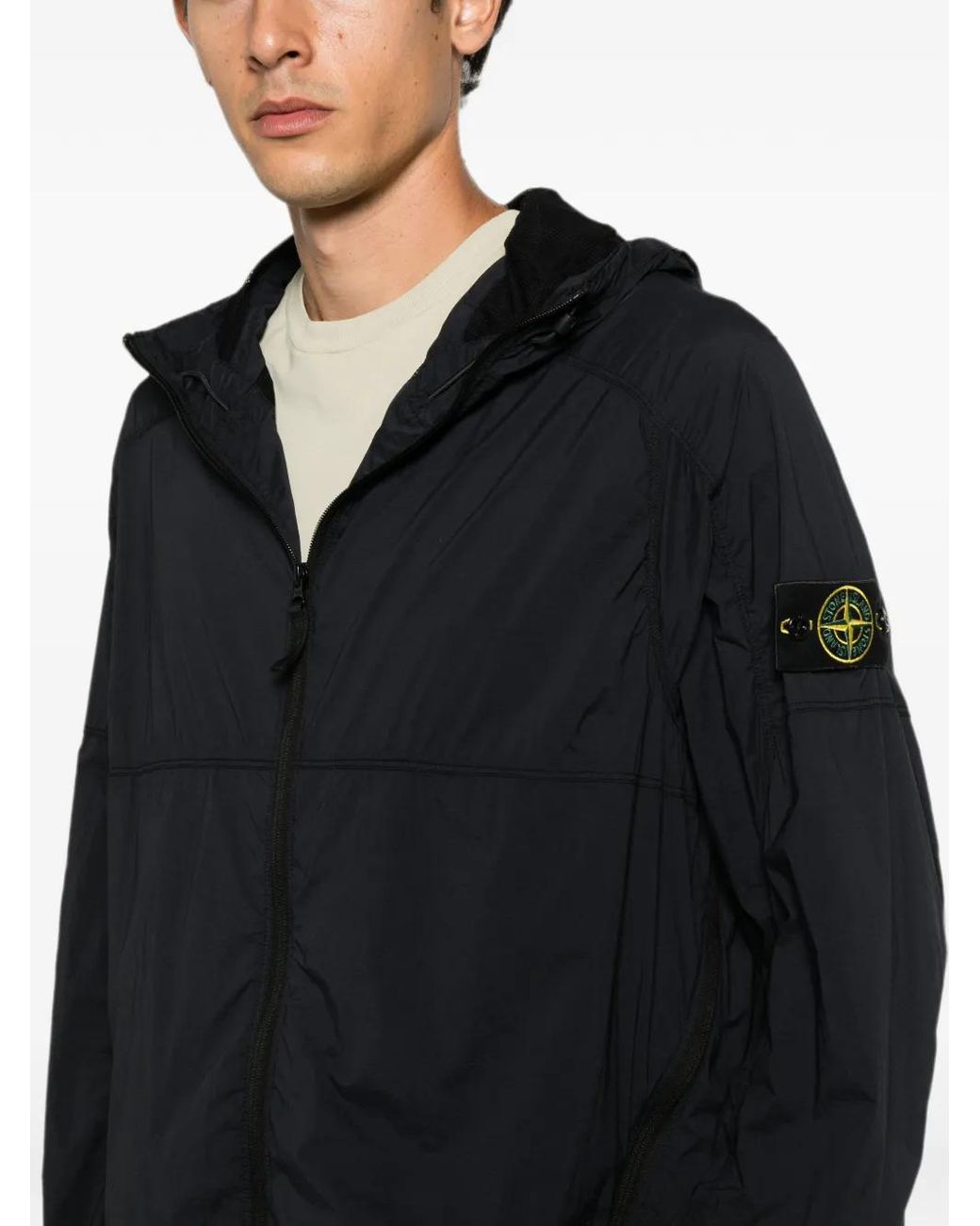 Stone Island Black Q100020 Ultralight Nylon Stretch-Tc Jacket for men