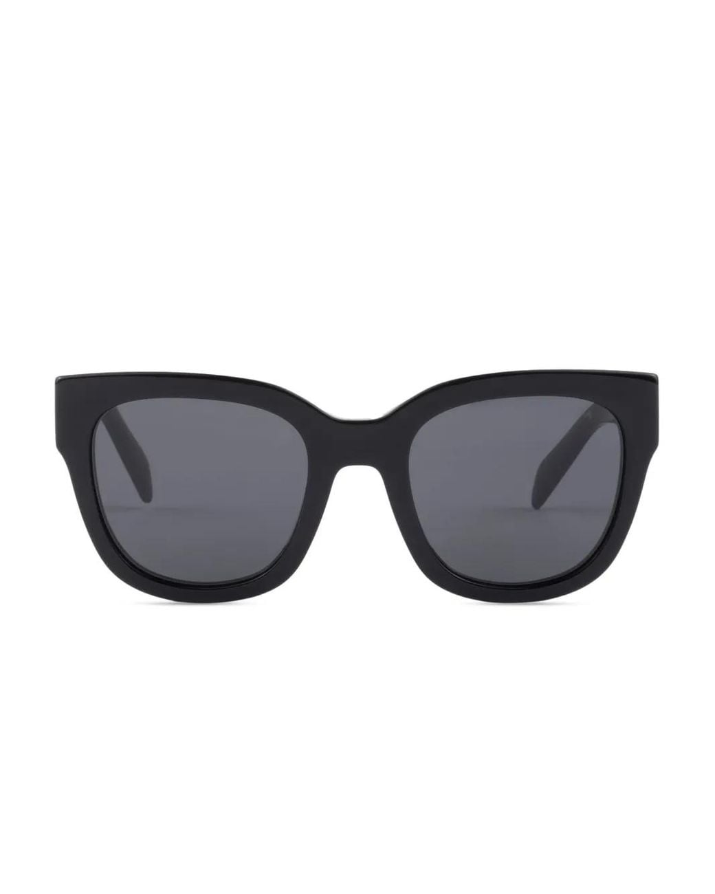 Prada Gray Logo Cat-Eye Sunglasses