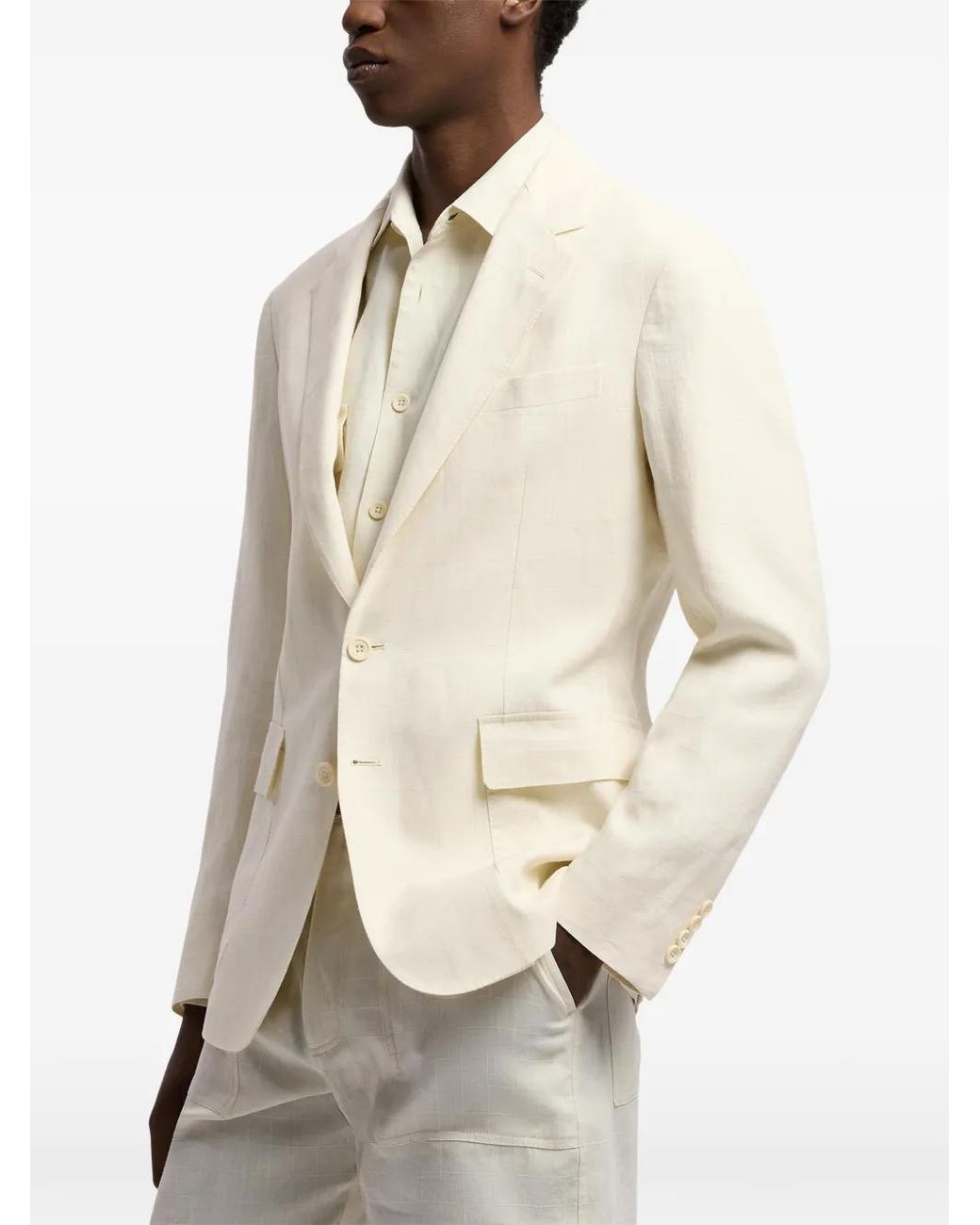 Ralph Lauren Natural Hadley Single-Breasted Pocket Blazer for men