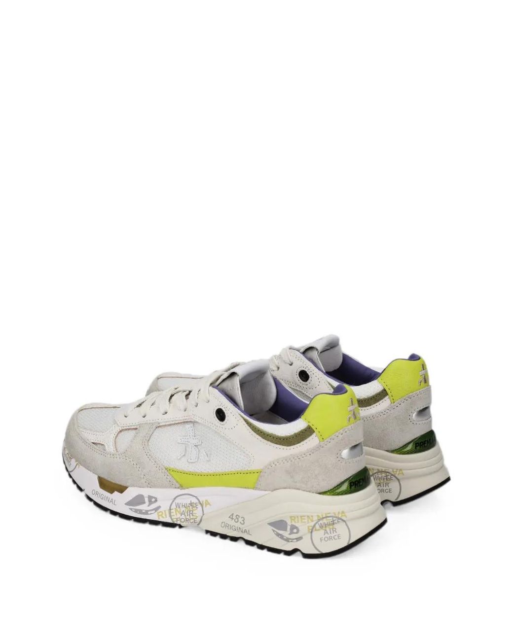 Premiata White Mased 8302 Sneakers