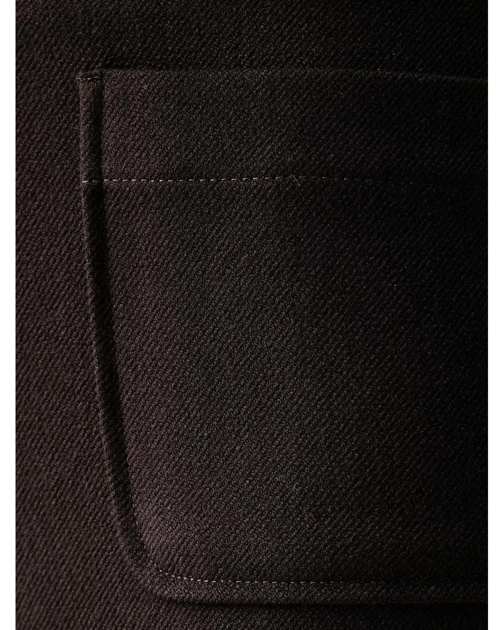Sessun Black Alberwool Patch-Pocket Cropped Trousers