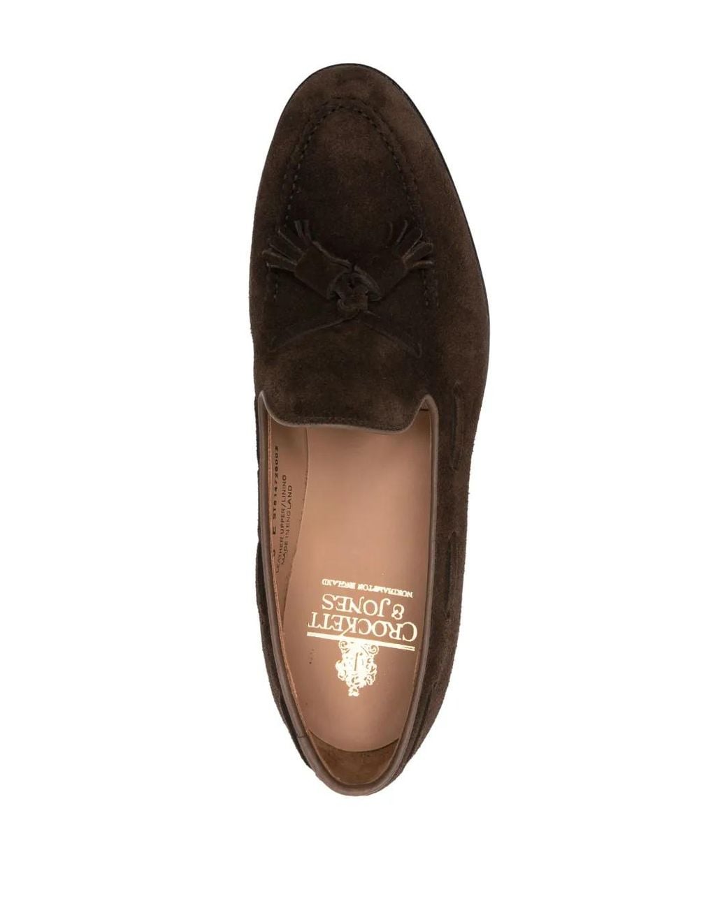 Crockett and Jones Brown Cavendish 30Mm Suede Loafers for men