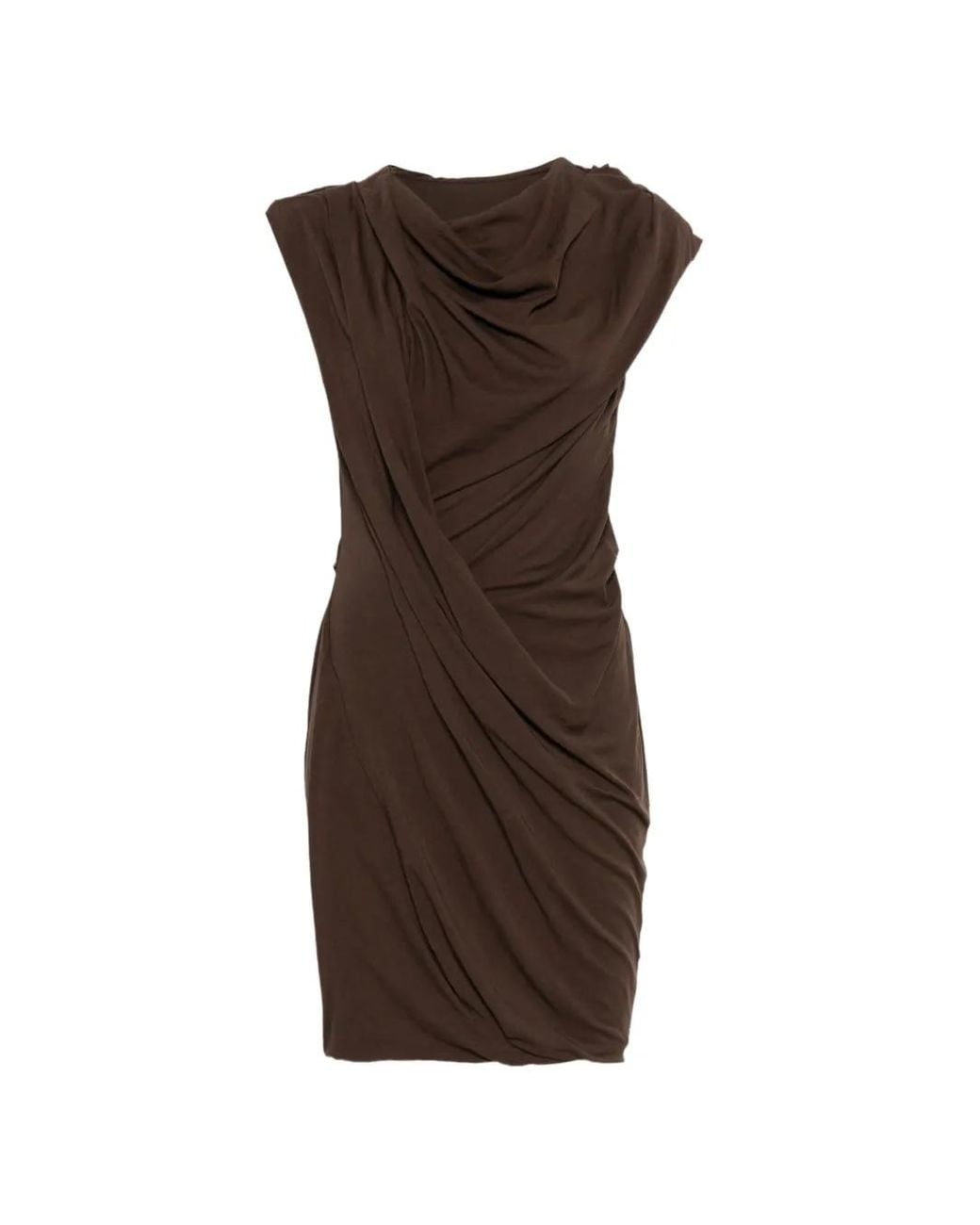 Entire studios Brown Twist-Design Mini Dress