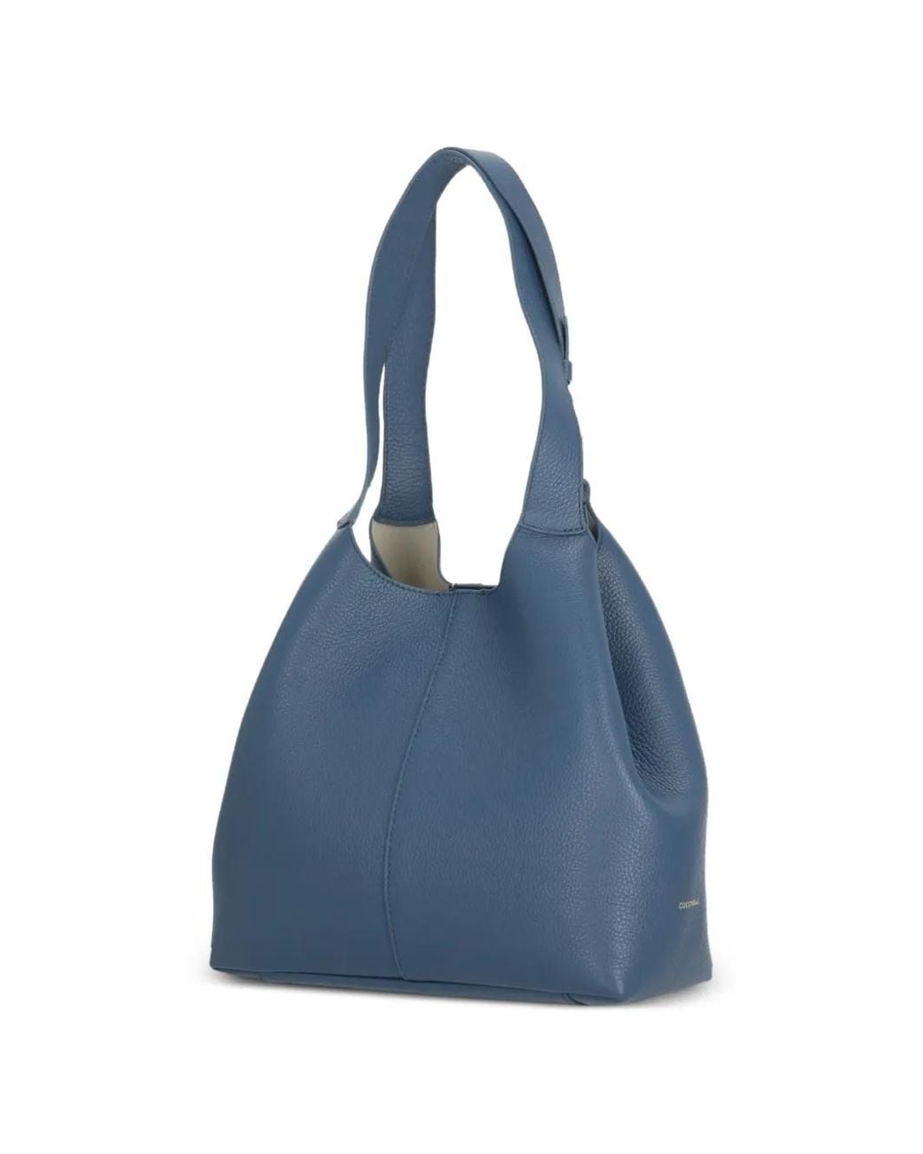 Coccinelle Blue Sac Porté Épaule C-Easy En Cuir Grainé