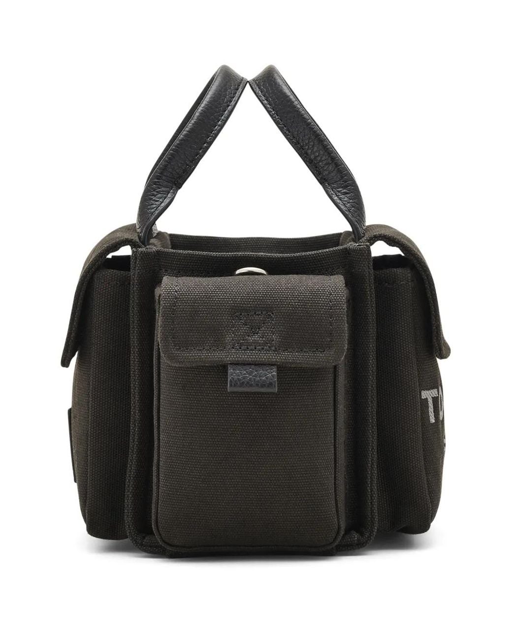 Marc Jacobs Black The Crossbody Tote Cargo Canvas Bag