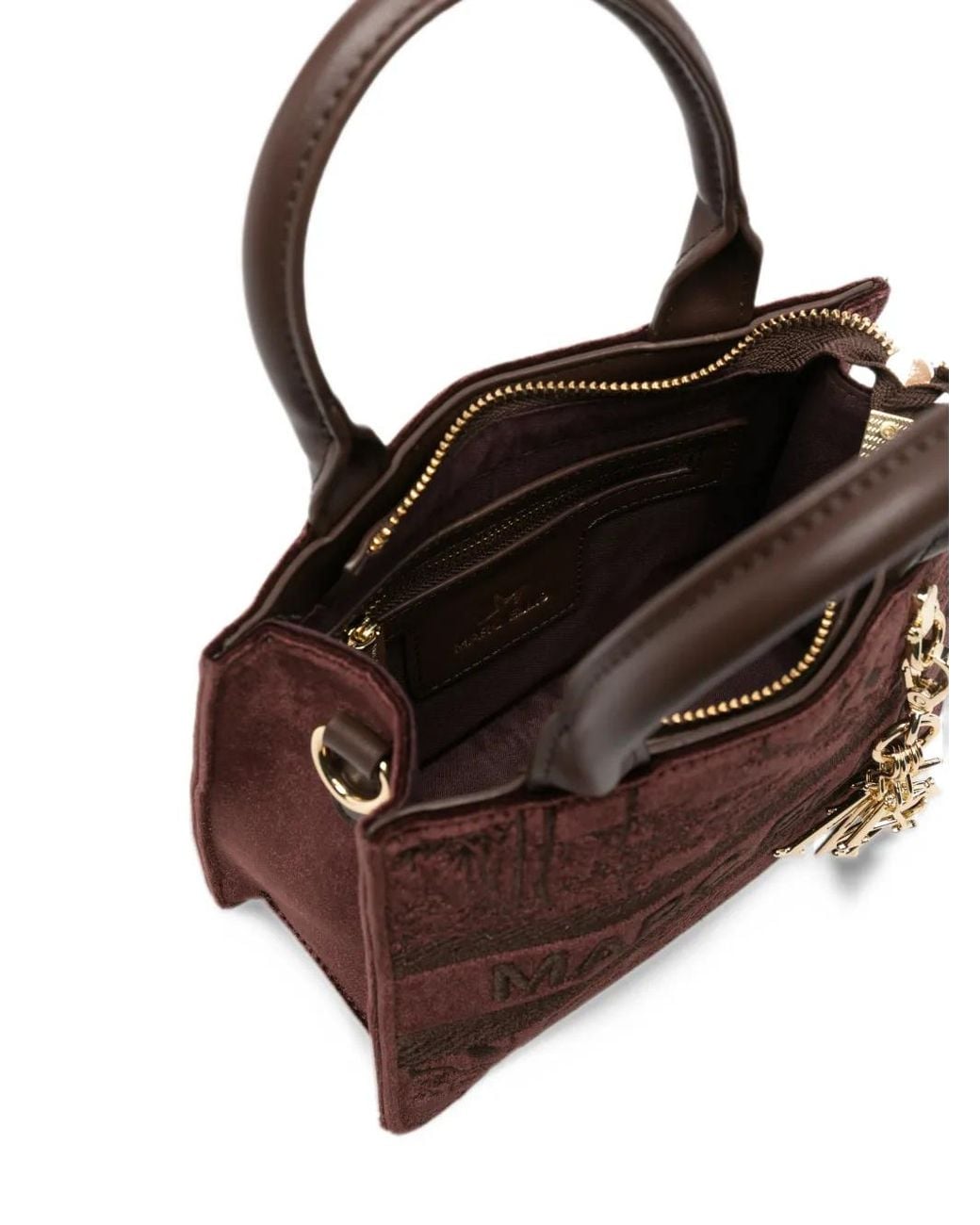 Marc Ellis Brown Small Sophie Logo-Embroidered Mini Bag
