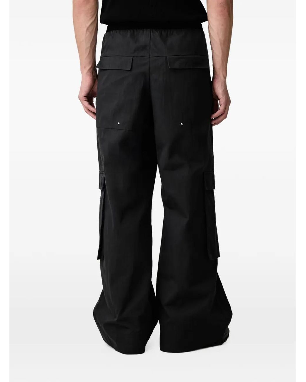 HELIOT EMIL Black Carabiner-Detail Cargo Pants for men