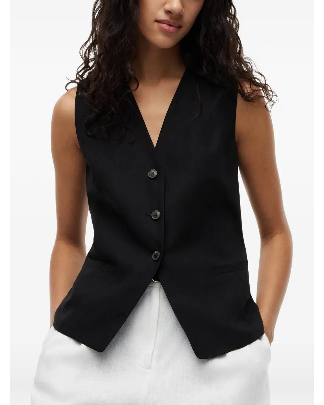 Tommy Hilfiger Black V-Neck Waistcoat