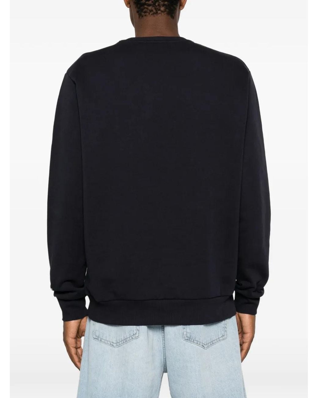 Iceberg Black Logo-Embroidered Sweatshirt for men
