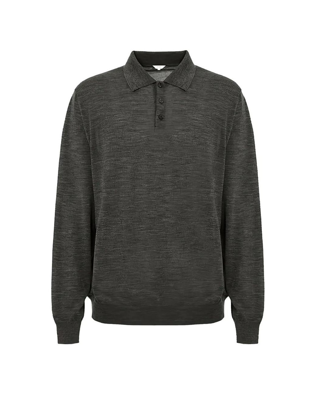 Malo Gray Long-Sleeve Polo Shirt for men