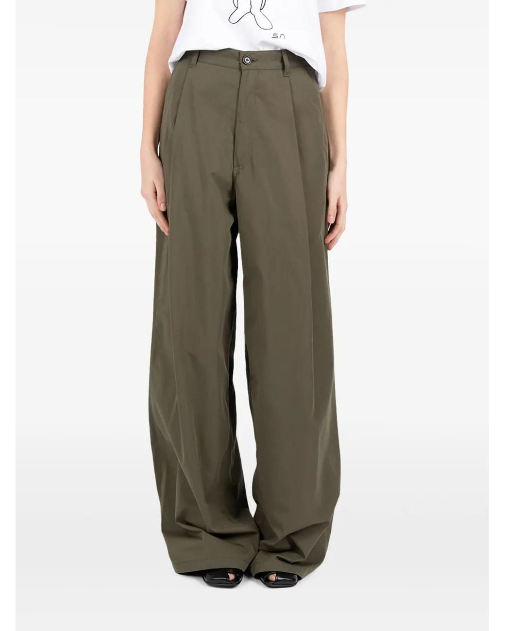 Societe Anonyme Green Pleated Trousers