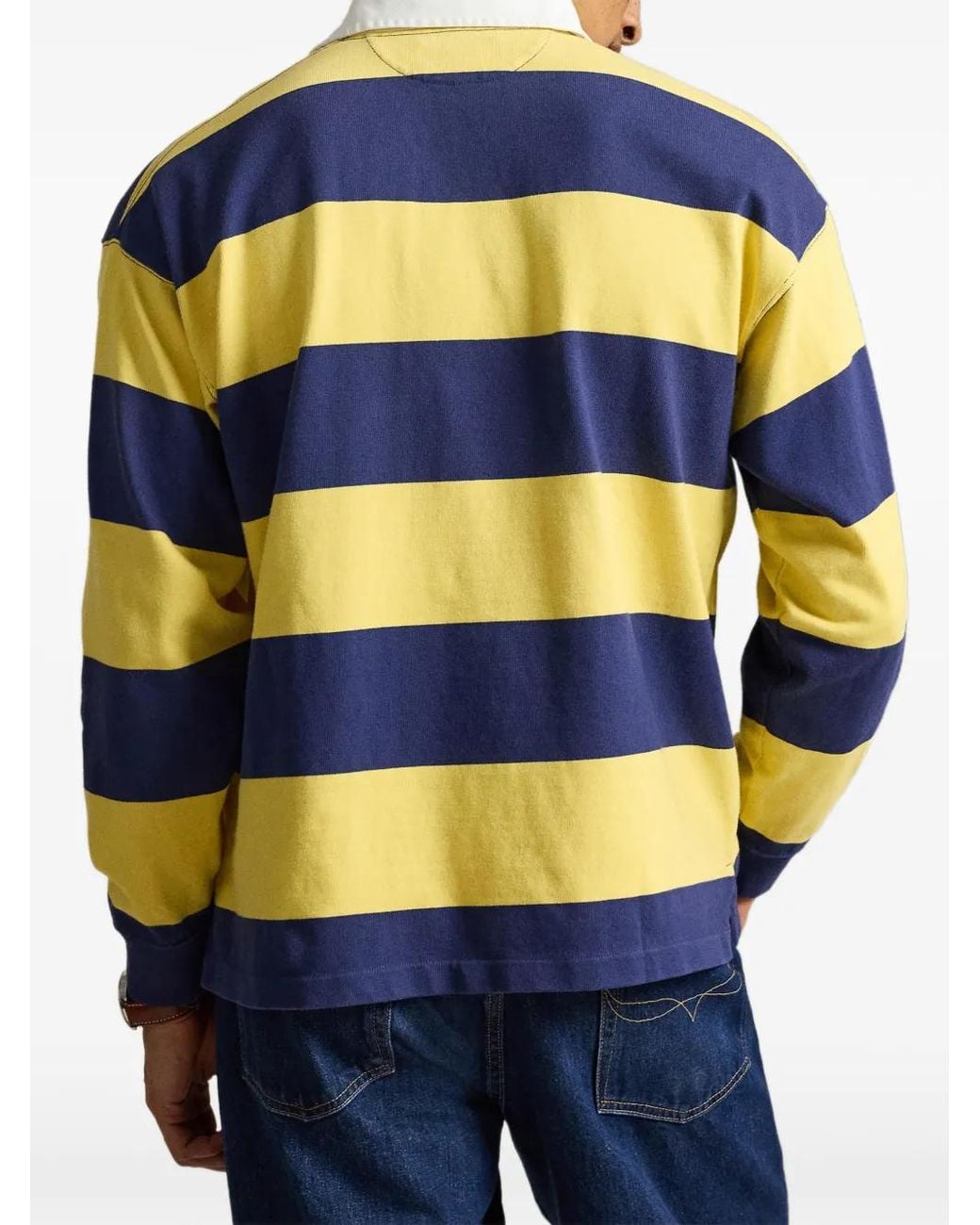 Polo Ralph Lauren Yellow Horizontal-Stripe Polo Shirt for men