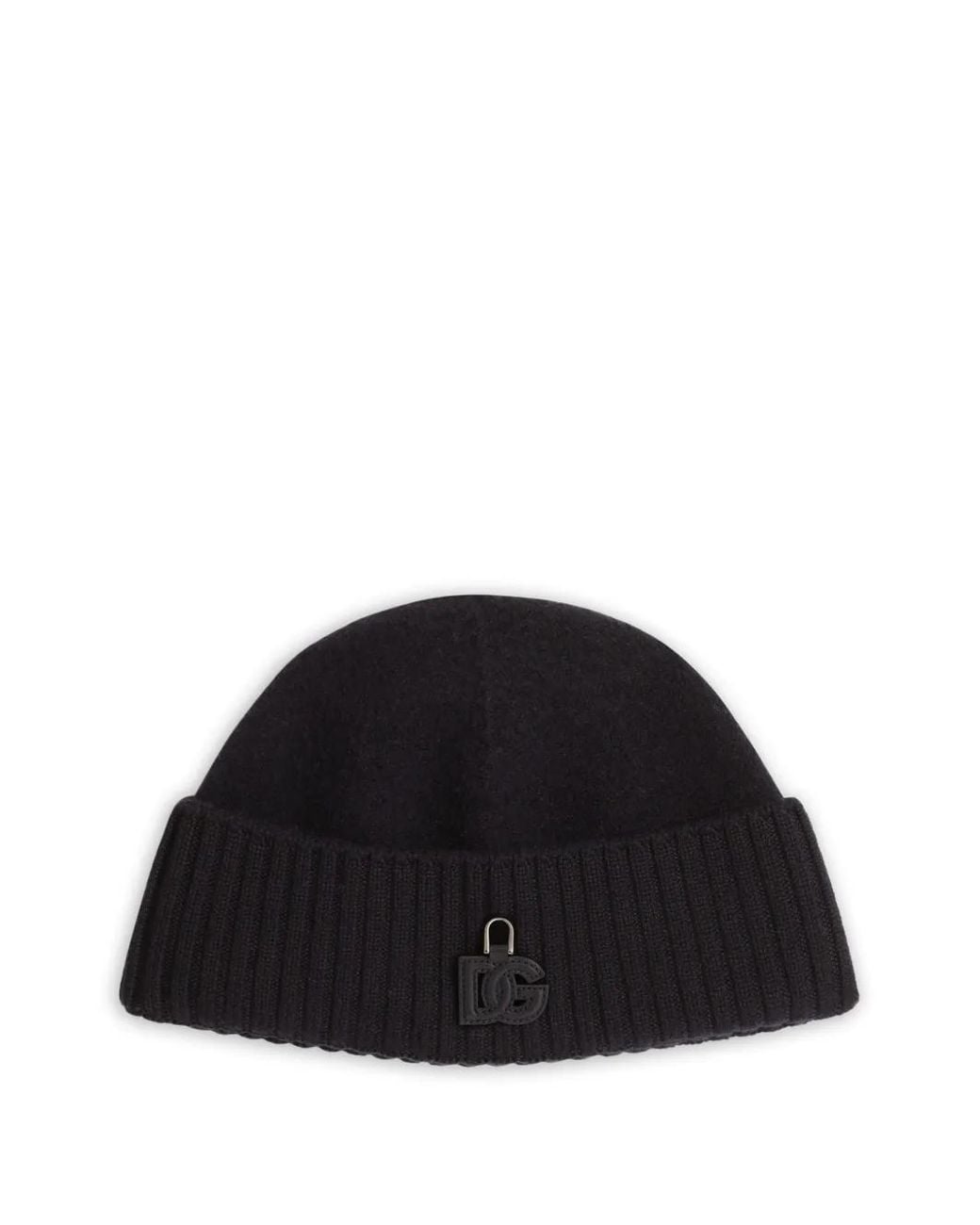 Dolce & Gabbana Black Smooth Knit Hat for men