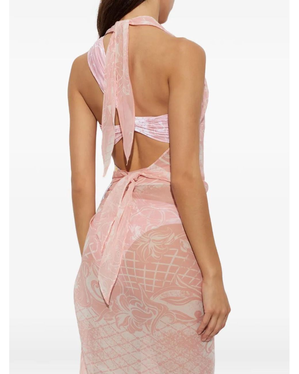 Balmain Pink Paisley-Print Top
