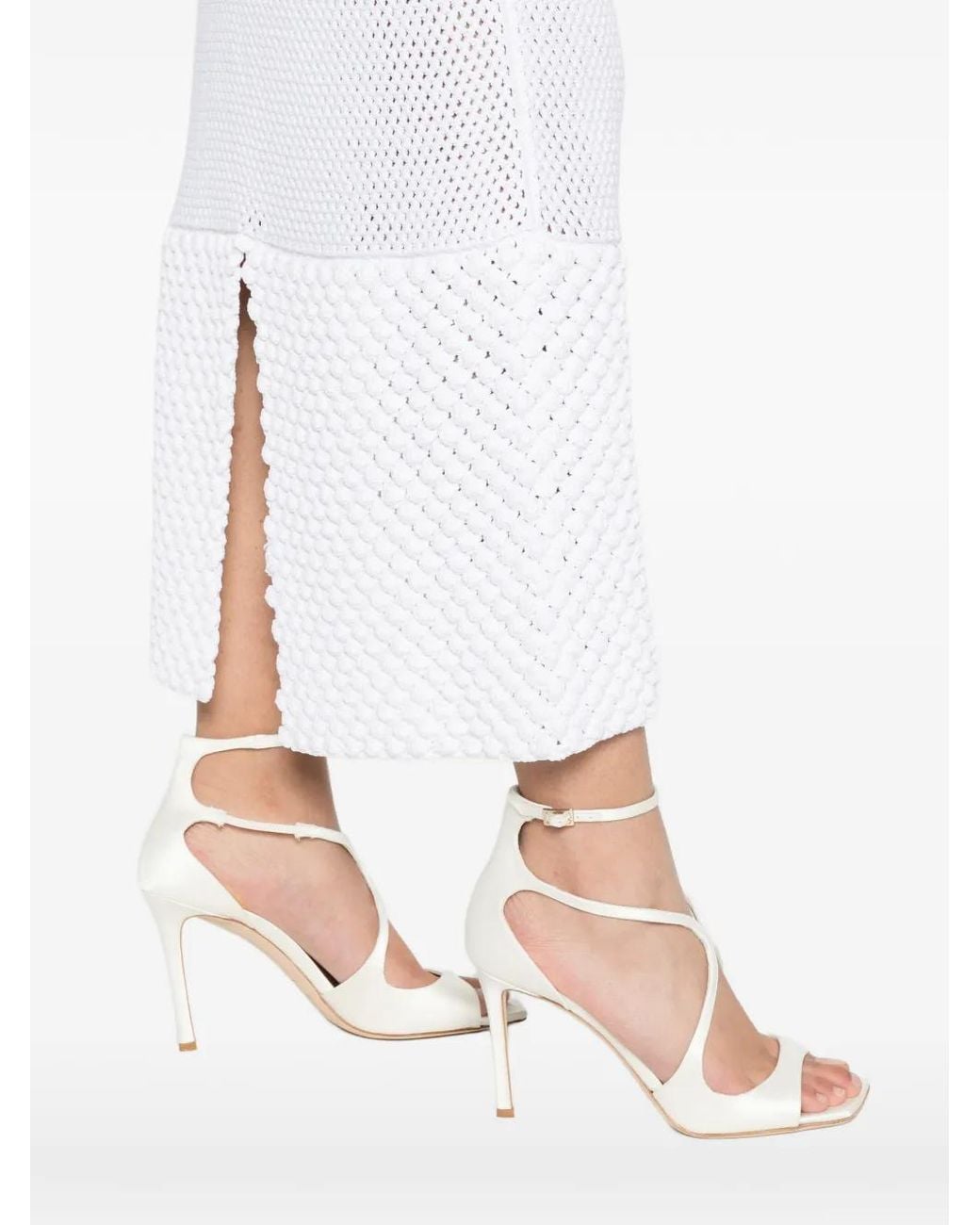 Brandon Maxwell White Iris Skirt