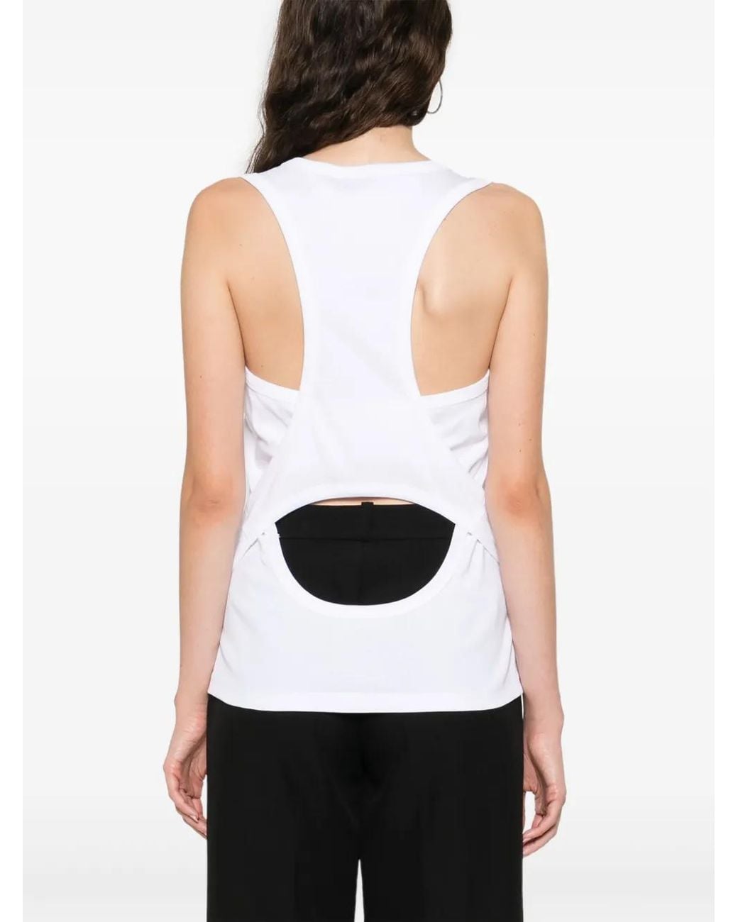 Coperni White Open-Back Tank Top