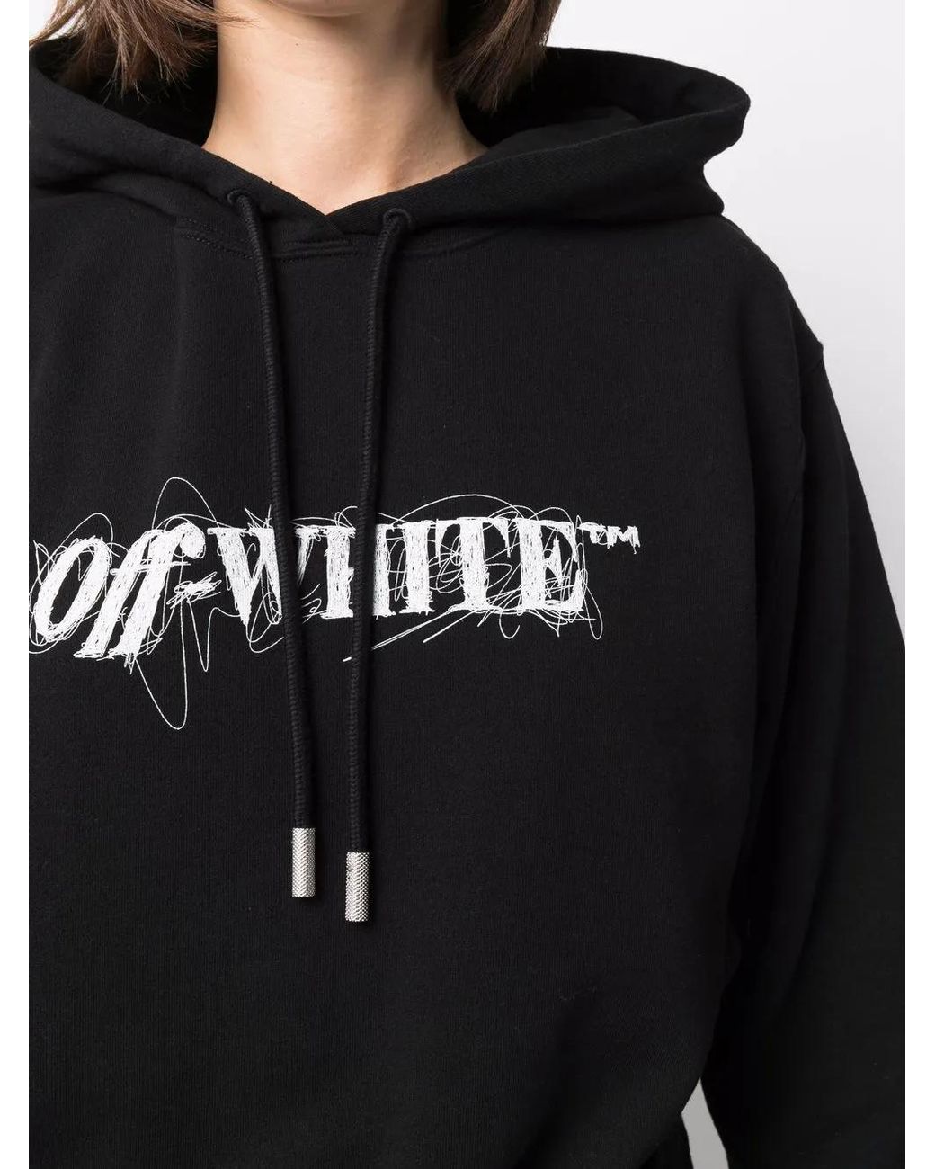 Off-White c/o Virgil Abloh Black Logo-Print Hoodie
