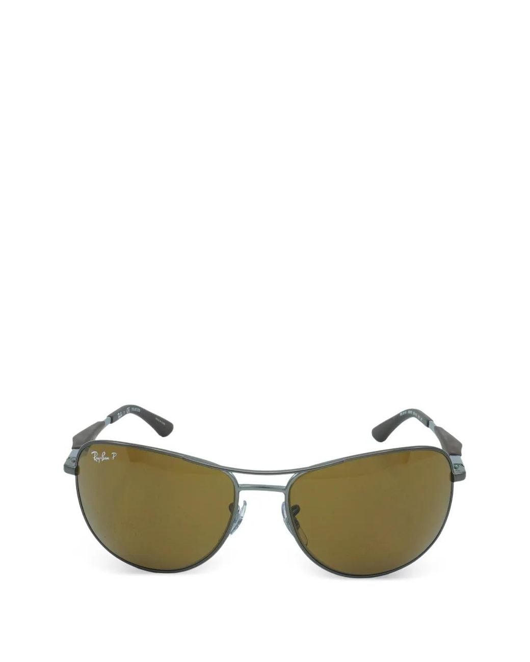 Ray-Ban Green Aviator-Frame Polarized Sunglasses for men