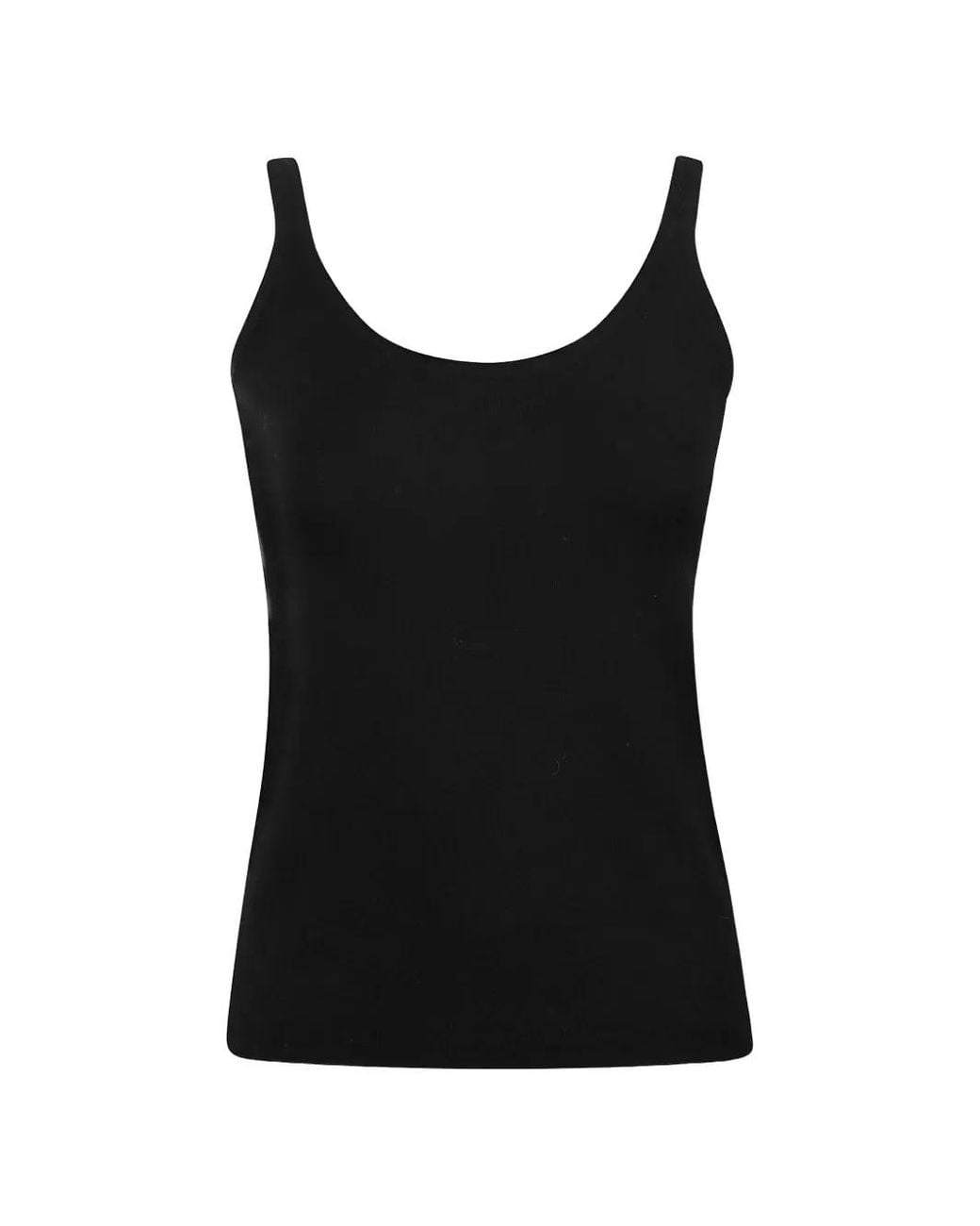 Max Mara Black Sleeveless Wool Yarn Sweater