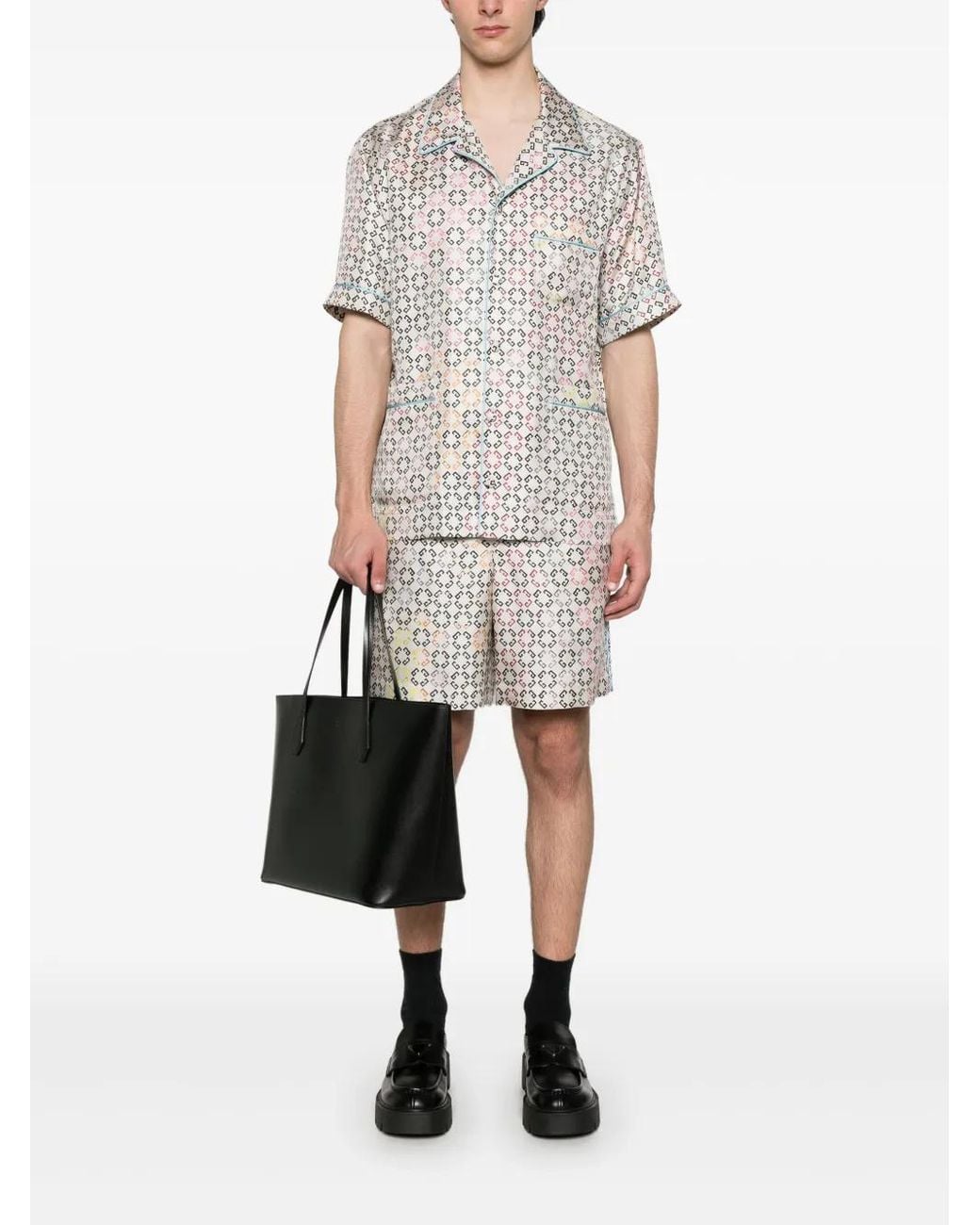 Givenchy White Logo Print Shirt for men