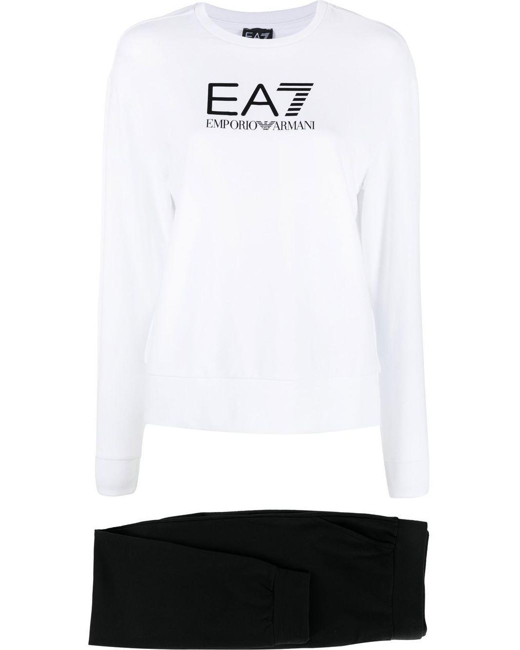 EA7 Logo Tracksuit in Grey (White) | Lyst