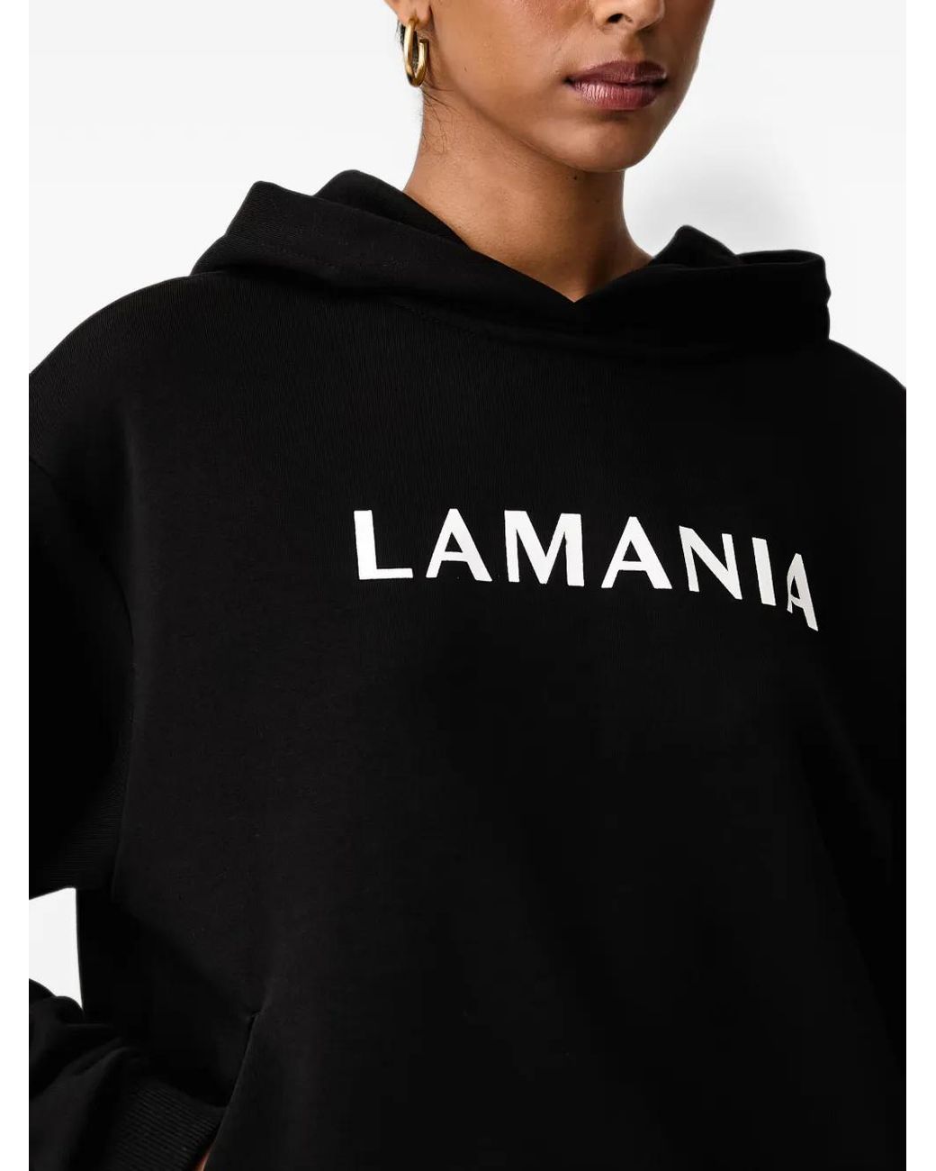 La Mania Black Every Logo-Print Hoodie
