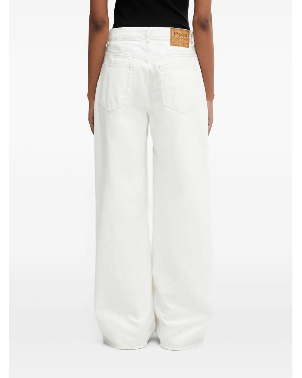 Polo Ralph Lauren White Wide-Leg Jeans