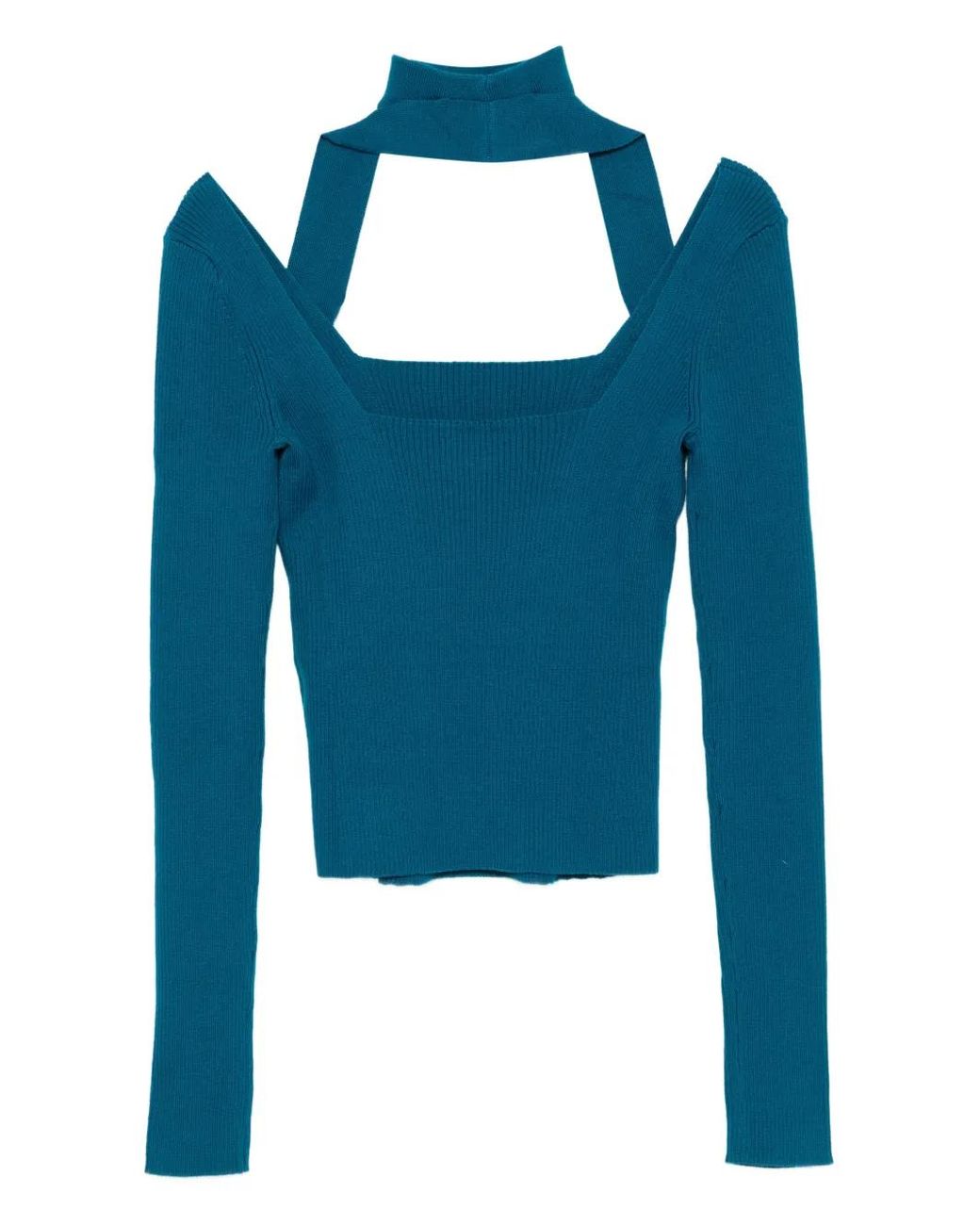 Monse Blue Cut-Out Top