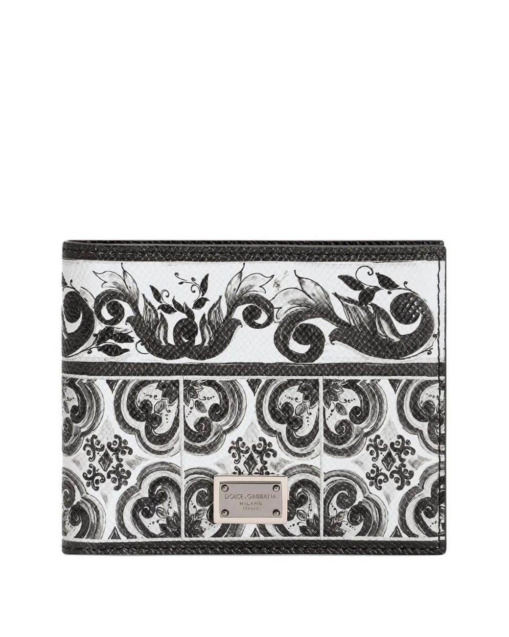 Dolce & Gabbana Black Majolica-Print Wallet for men