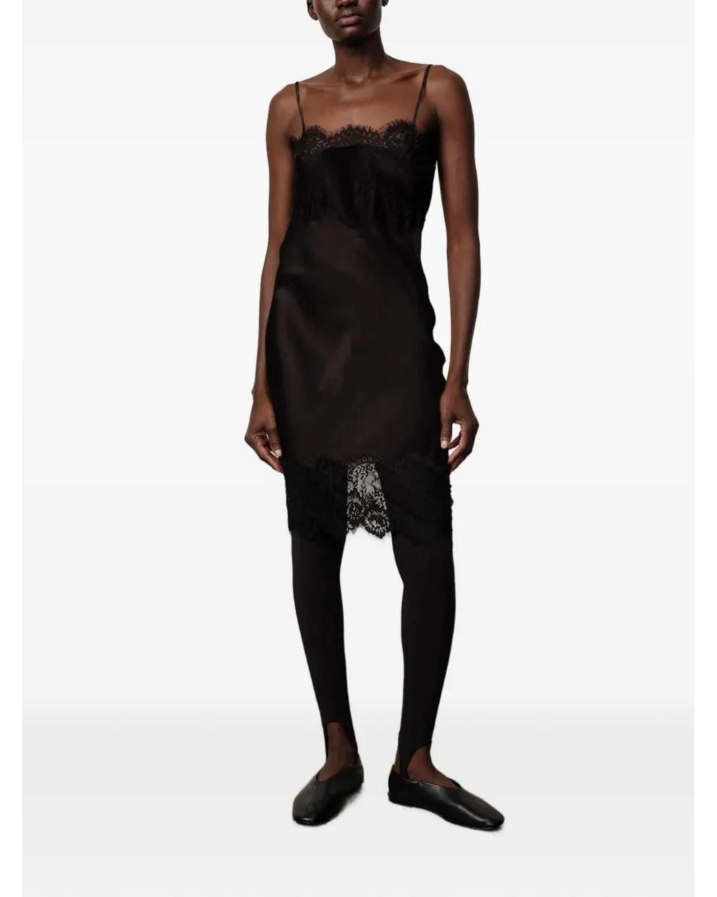 Herskind Black Linus Lace-Trim Dress