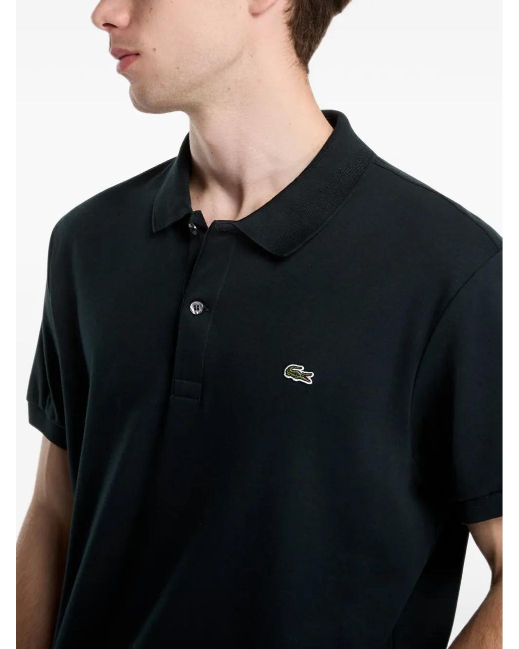 Lacoste Blue Logo-Patch Polo Shirt for men