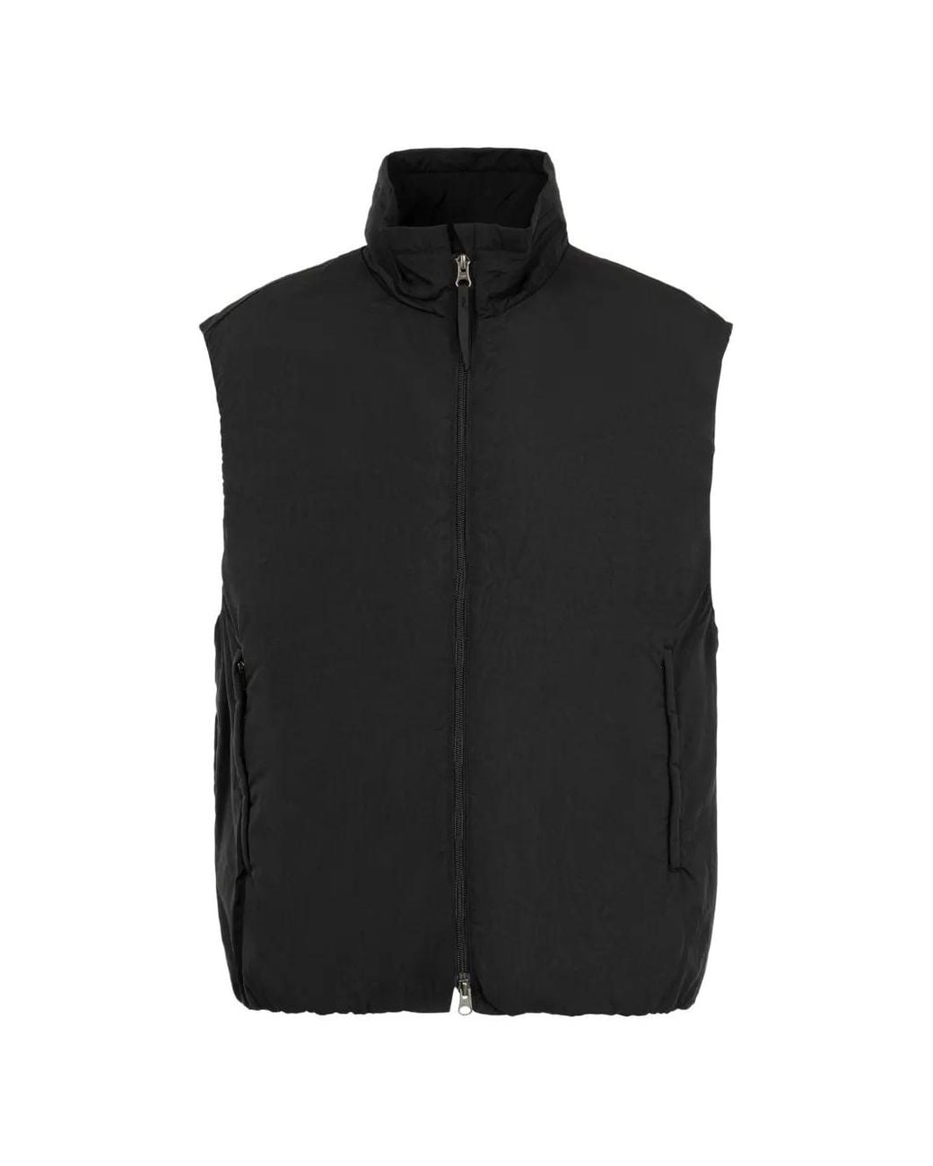 Kaptain Sunshine Black Padded High-Neck Gilet for men