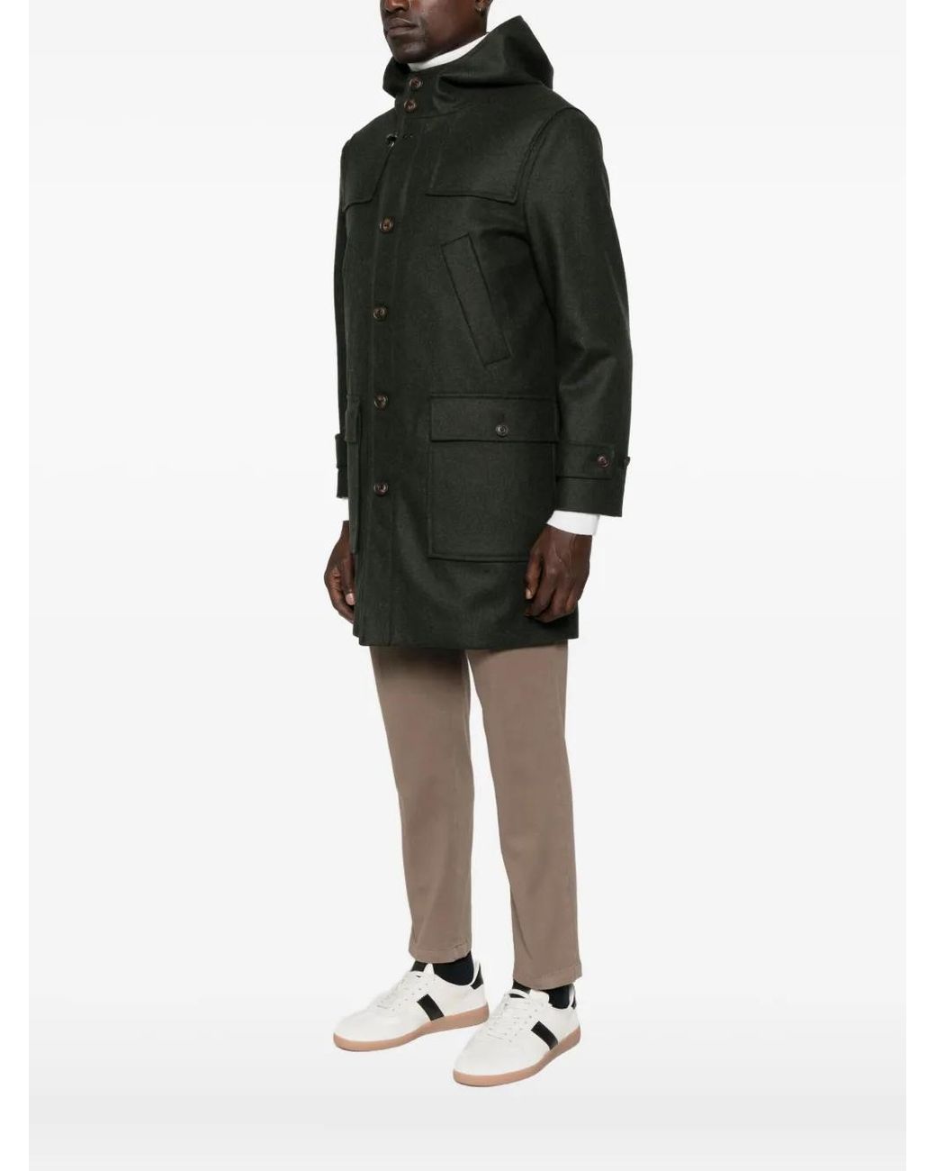 Fay Gray Patch-Pocket Single-Breasted Coat for men