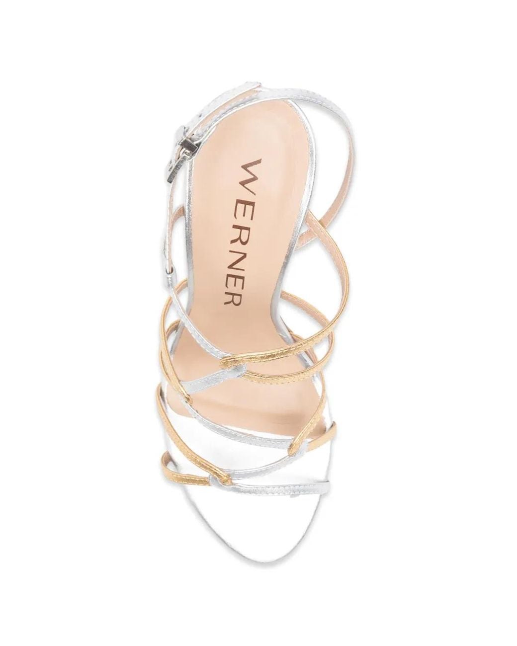 Werner White Strappy Heeled Sandals