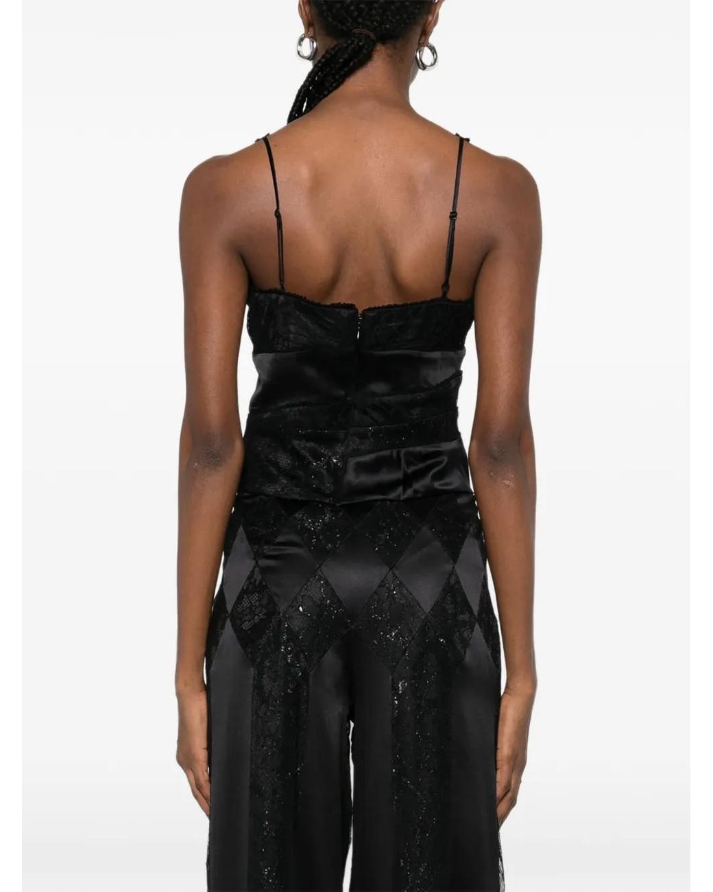 Botsi Eterna Top Met Patchwork in het Black