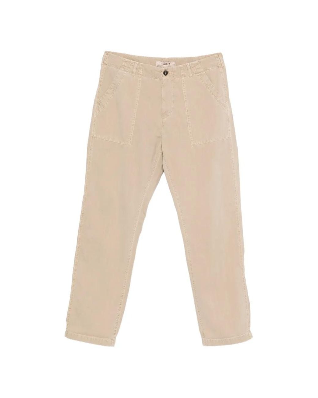 40 Weft Natural Straight-Leg Trousers for men