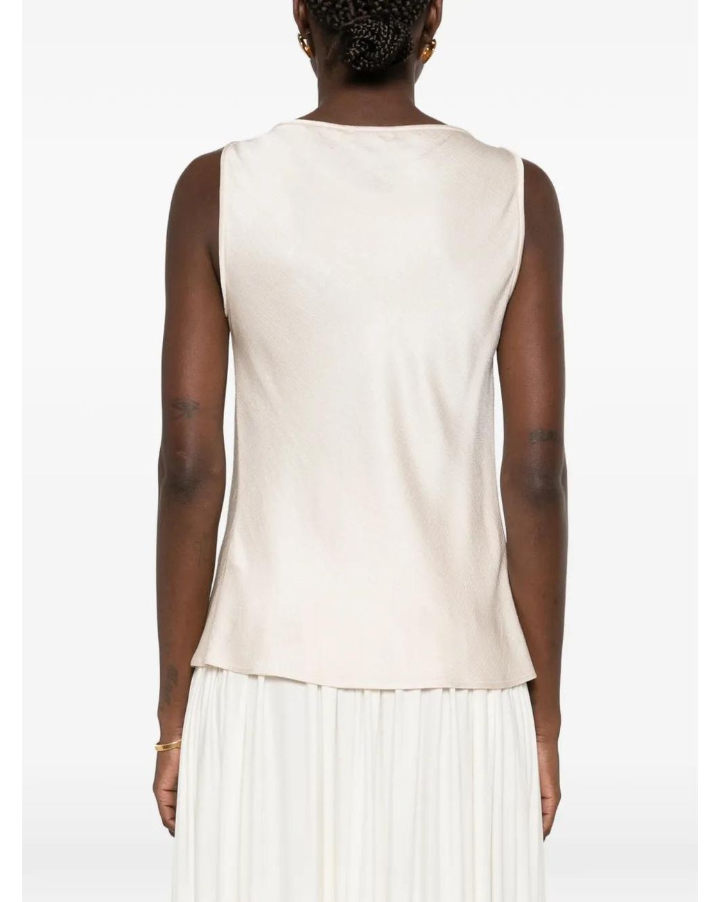 Peserico White Sleeveless Top