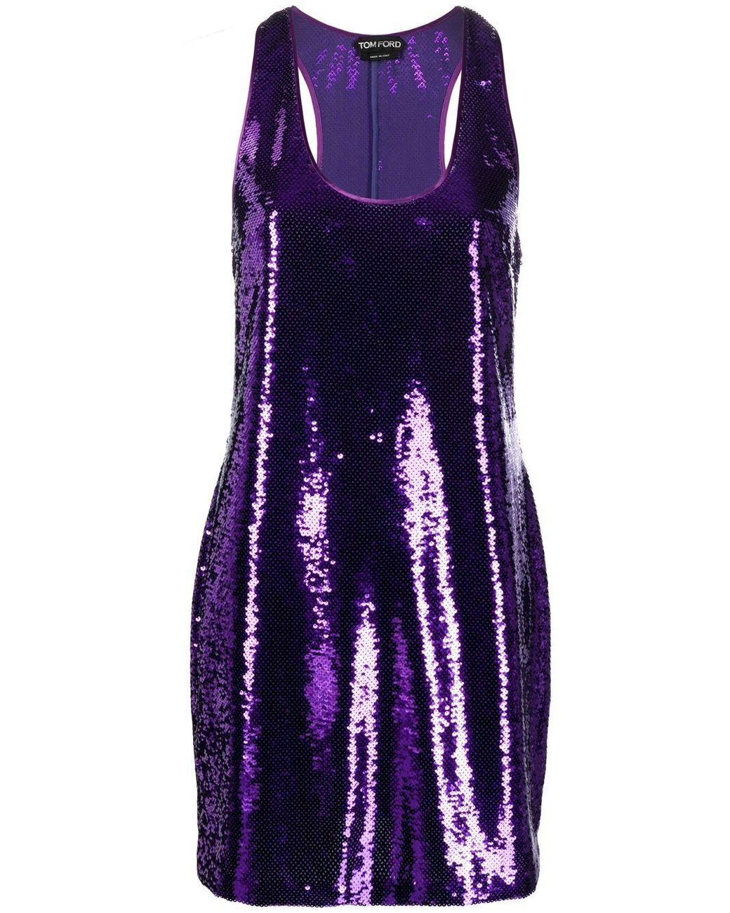 Tom Ford Mini-jurk Met Pailletten in het Paars | Lyst NL
