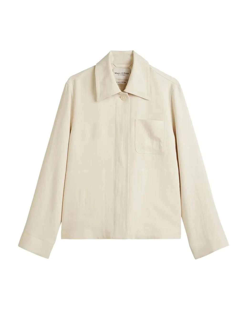 Marc O' Polo White Button-Up Overshirt