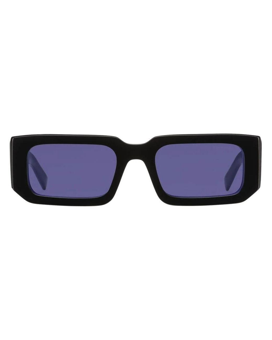 Prada Blue Symbole Rectangle-Frame Sunglasses for men