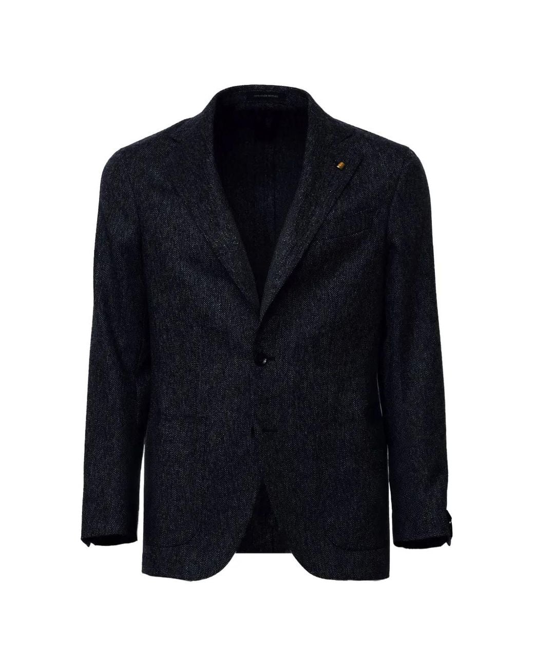 Sartorio Napoli Blue Micro-Pattern Wool Blazer for men