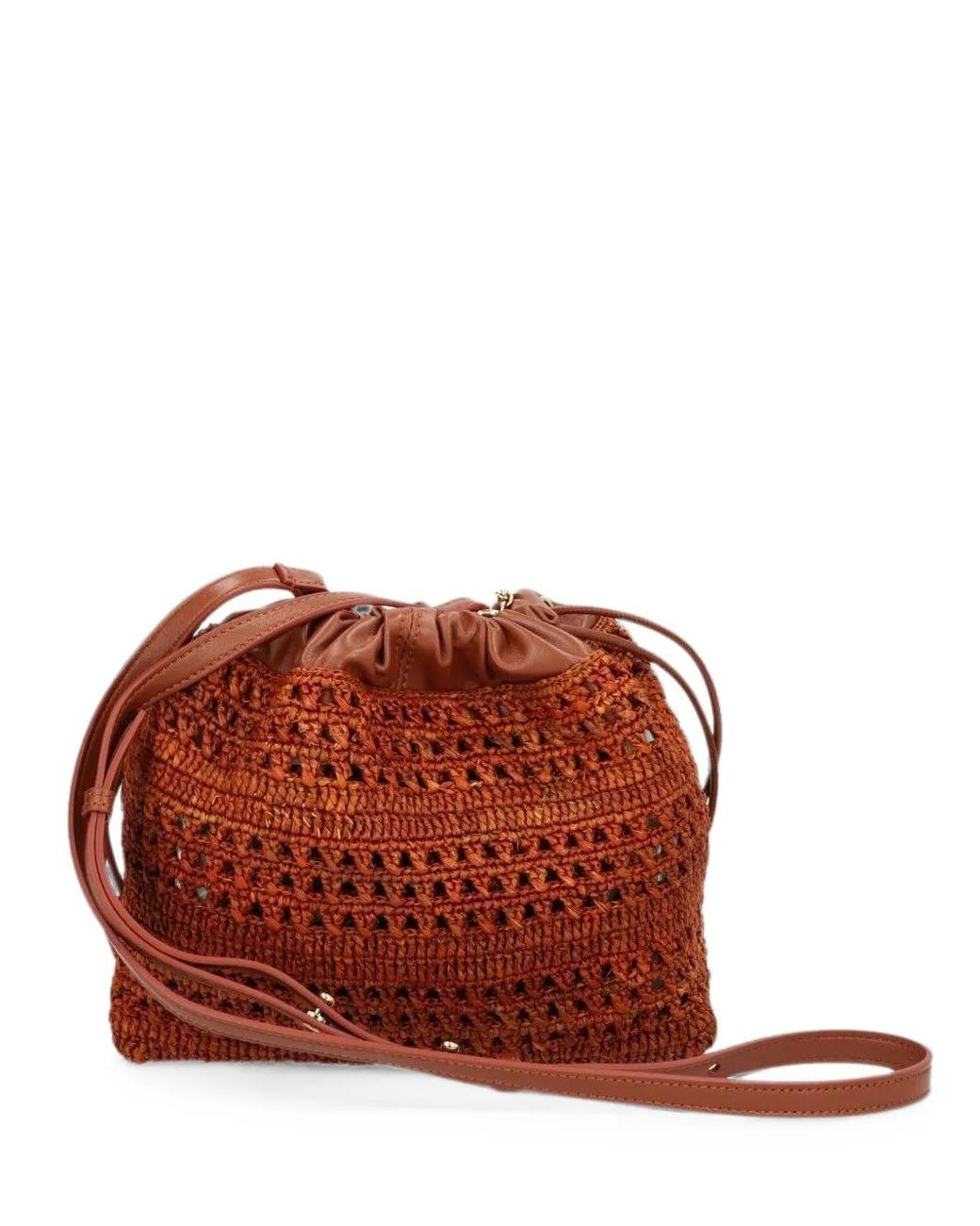 Chloé Brown Mini Summer Banana Drawstring Shoulder Bag