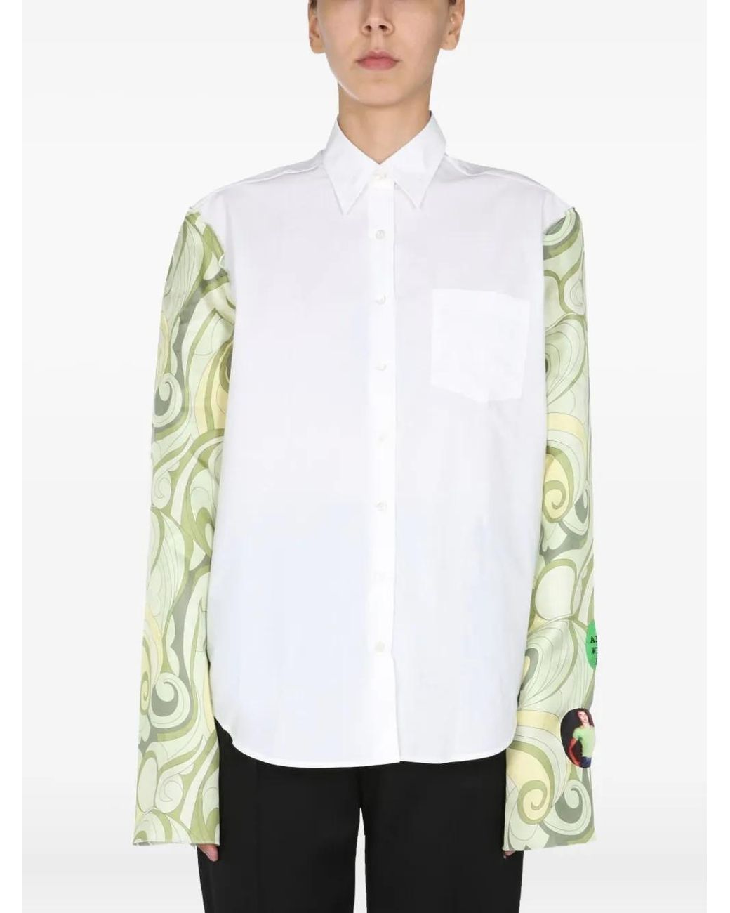 Raf Simons White Long-Sleeve Shirt